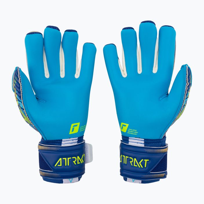Reusch goalkeeper gloves Attrakt Aqua blue 5370439-4433 2