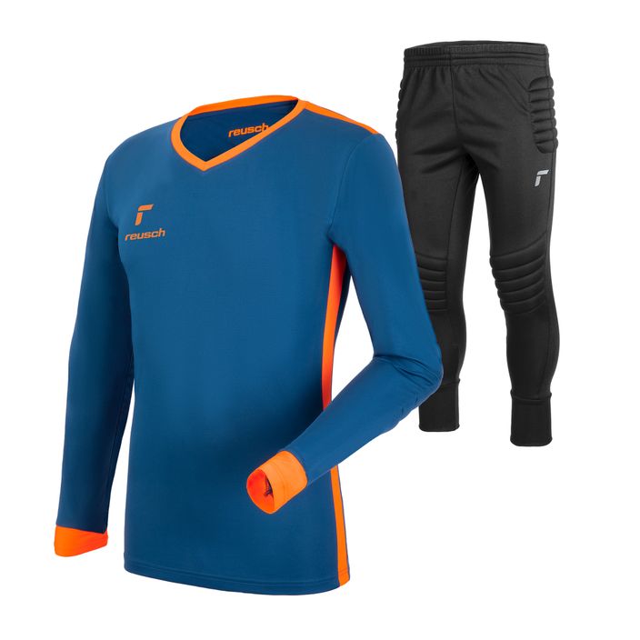 Reusch Match Set Junior children's goalkeeper set jersey + trousers navy blue and black 2
