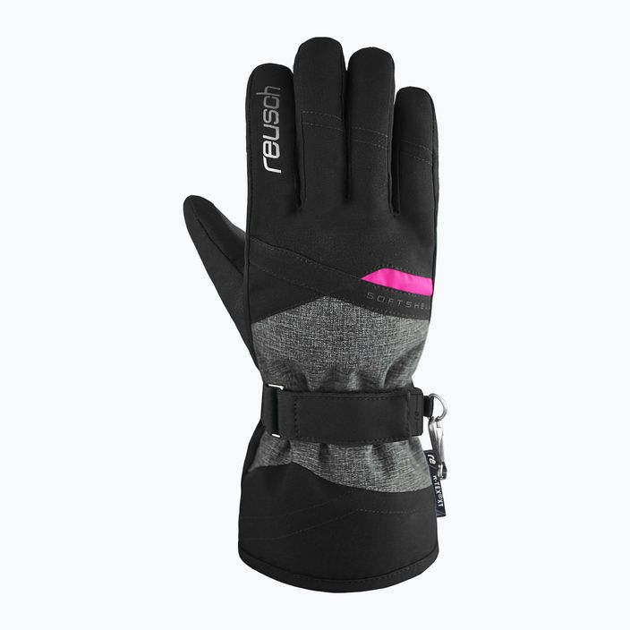 Women's ski glove Reusch Helena R-Tex Xt black/black melange/pink glo 6