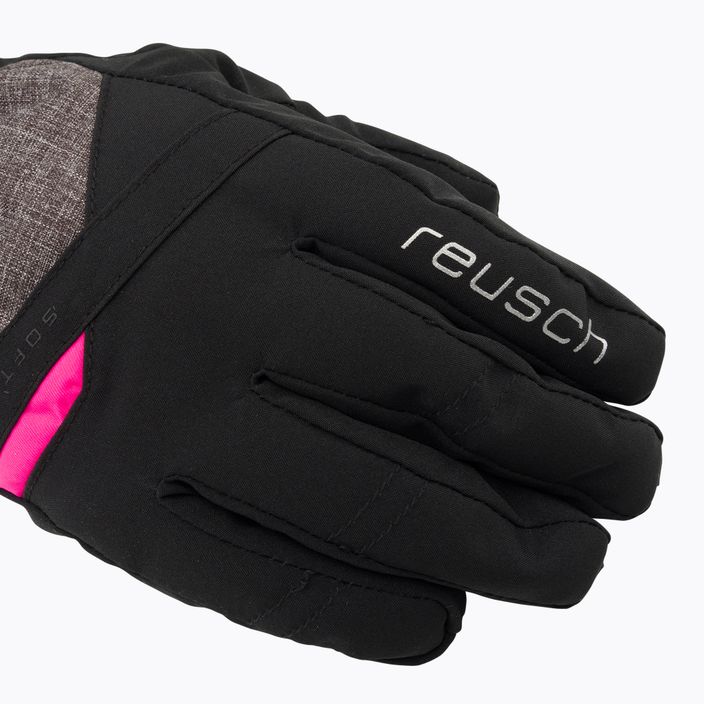 Women's ski glove Reusch Helena R-Tex Xt black/black melange/pink glo 4