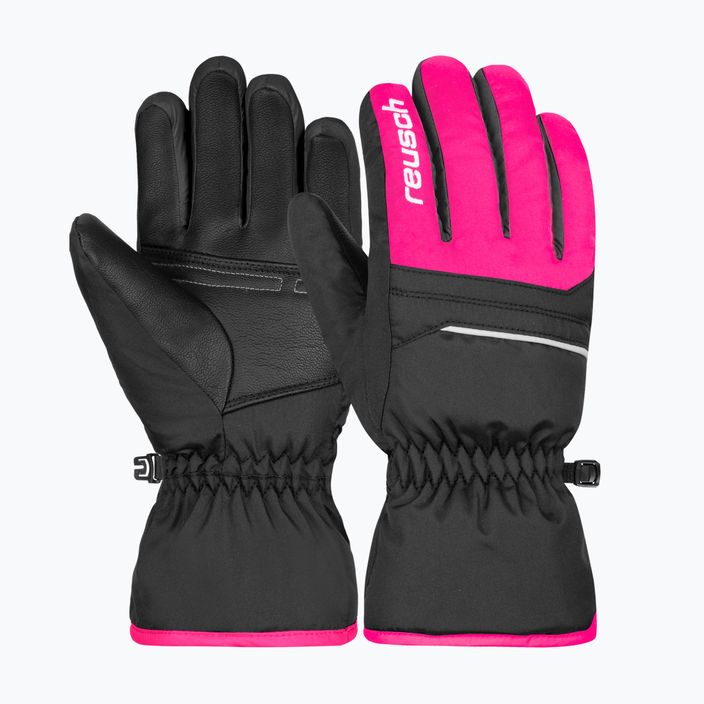 Reusch children's ski gloves Alan black/pink glo 5