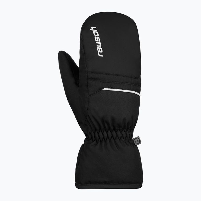 Children's ski glove Reusch Alan Mitten black/white 6