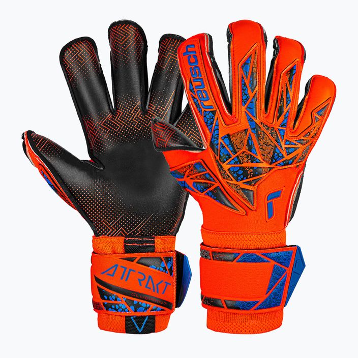 Reusch Attrakt Gold X Evolution GluePrint goalkeeper gloves hyper orng/elec blue/blck