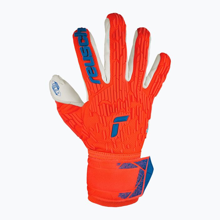 Reusch Attrakt Gold X Freegel goalkeeper glove hyper orange/electric blue 2
