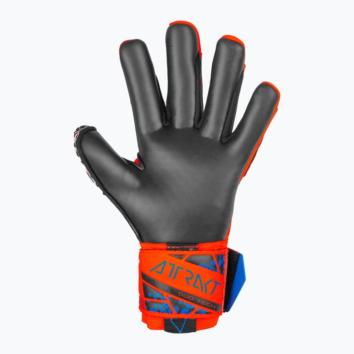 Reusch Attrakt Duo goalkeeper glove hyper orange/electric blue/black 3