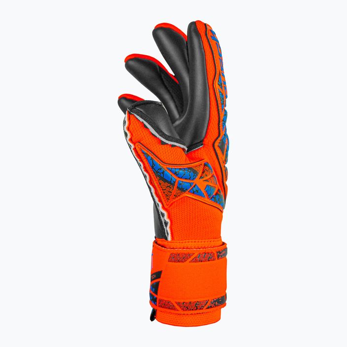 Reusch Attrakt Duo goalkeeper glove hyper orange/electric blue/black 4