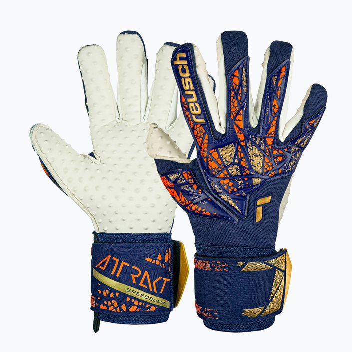 Reusch Attrakt SpeedBump goalkeeper glove premiun blue/gold