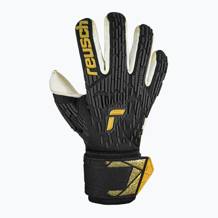Reusch Attrakt Freegel Gold X GluePrint Finger Support goalkeeper glove black/gold 2
