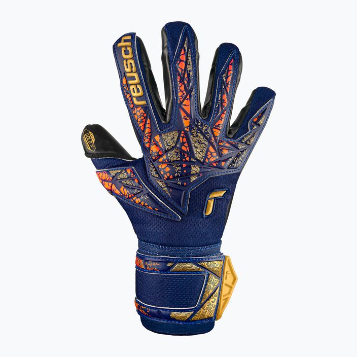 Reusch Attrakt Gold X premium blue/gold/black goalkeeper's gloves 2