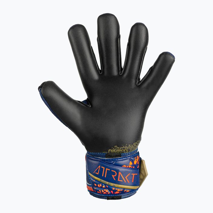 Reusch Attrakt Gold X premium blue/gold/black goalkeeper's gloves 3