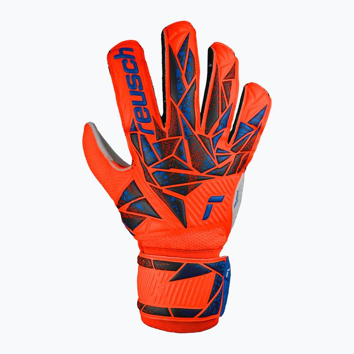 Reusch Attrakt Solid hyper orange/electric blue goalkeeper gloves 2
