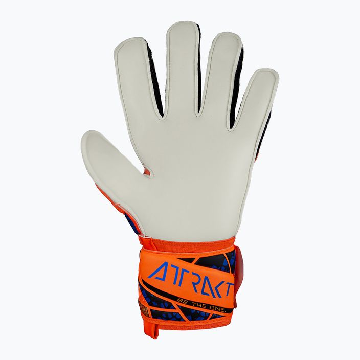 Reusch Attrakt Solid hyper orange/electric blue goalkeeper gloves 3