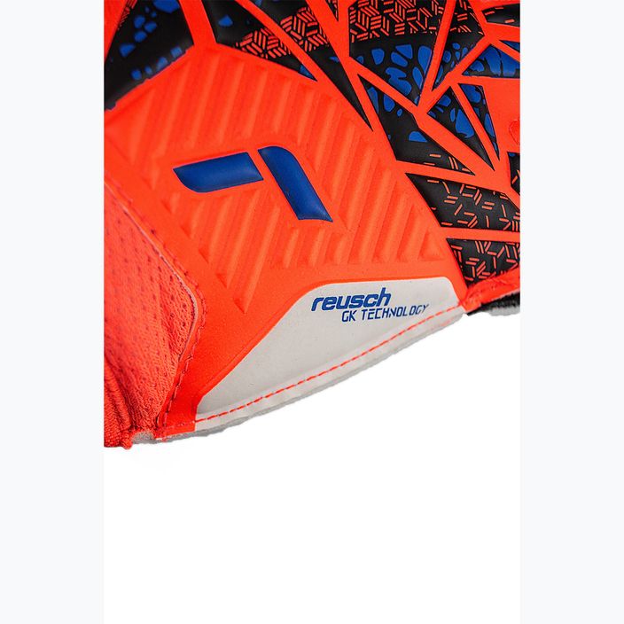 Reusch Attrakt Solid hyper orange/electric blue goalkeeper gloves 6