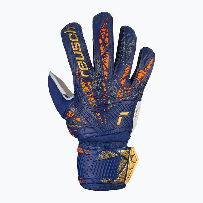 Reusch Attrakt Solid premium blue/gold goalkeeper's gloves 2