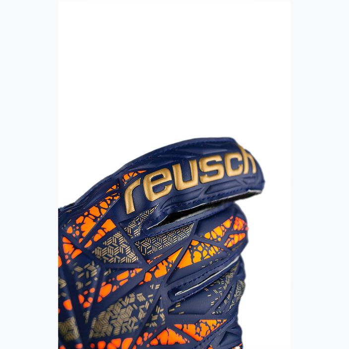 Reusch Attrakt Solid premium blue/gold goalkeeper's gloves 5
