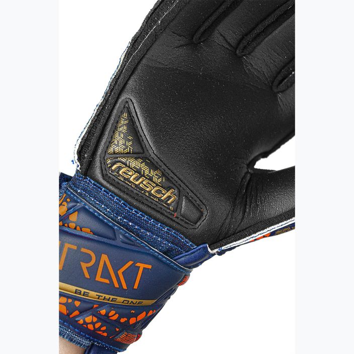 Reusch Attrakt Silver Junior premium blue/gold/black children's goalkeeper gloves 6