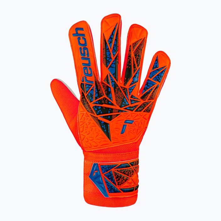 Reusch Attrakt Starter Solid Junior hyper orng/elec blue children's goalie gloves 2