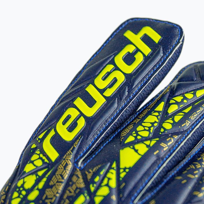 Reusch Attrakt Starter Solid Junior premium blue/sfty yellow children's goalkeeping gloves 8