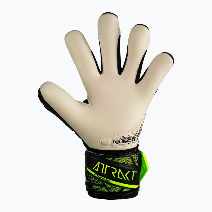 Reusch Attrakt Freegel Gold Finger Support Junior goalkeeper gloves black/safety yellow 3