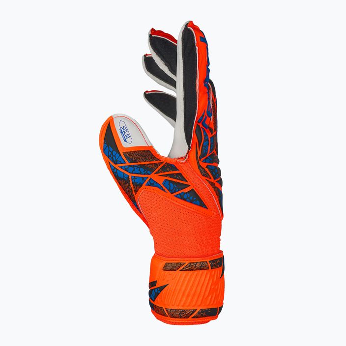 Reusch Attrakt Solid Finger Support Junior hyper orng/elec blue children's goalkeeping gloves 4