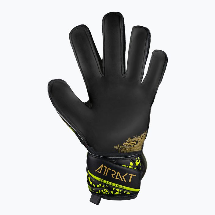 Reusch Attrakt Infinity Finger Support goalkeeper gloves black/gold/yellow/black 3