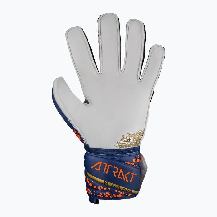 Reusch Attrakt Grip Junior premium blue/gold children's goalkeeping gloves 3