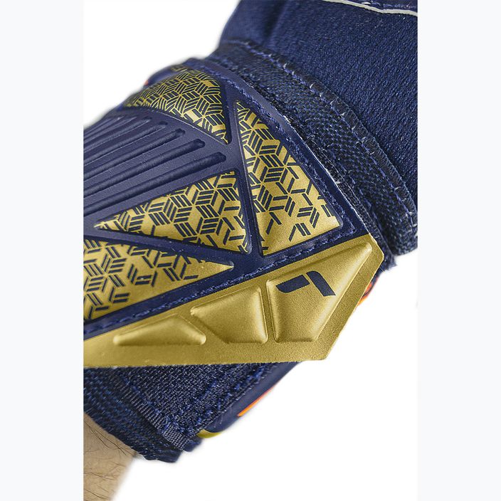 Reusch Attrakt Grip Junior premium blue/gold children's goalkeeping gloves 7