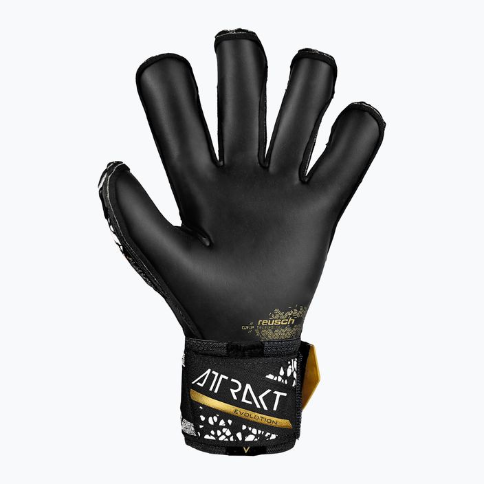 Reusch Attrakt Gold X Evolution Cut Finger Support goalkeeper gloves black/gold/white/black 3