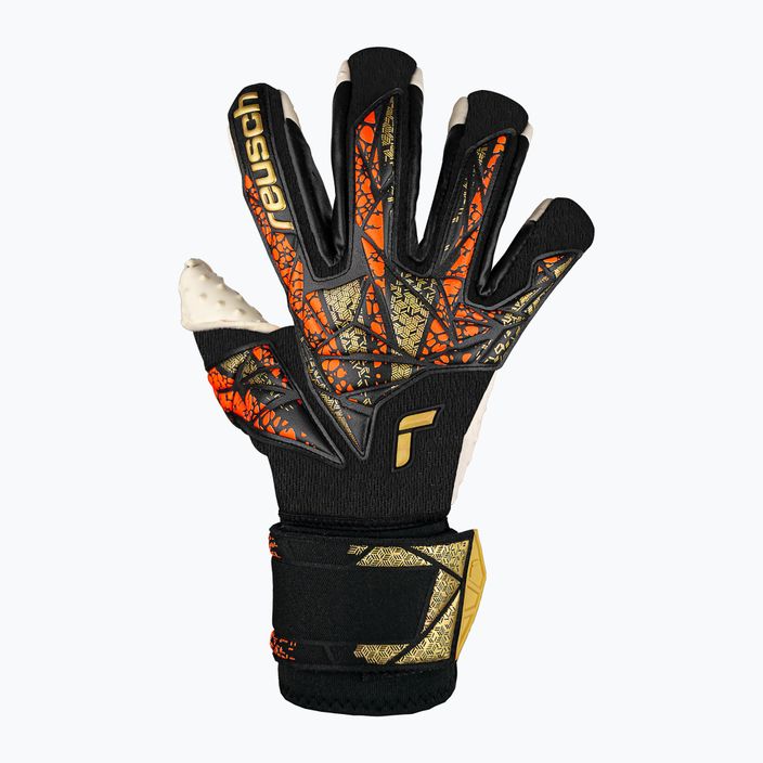 Reusch Attrakt SpeedBump Ortho-Tec goalkeeper gloves black/gold/orange 2