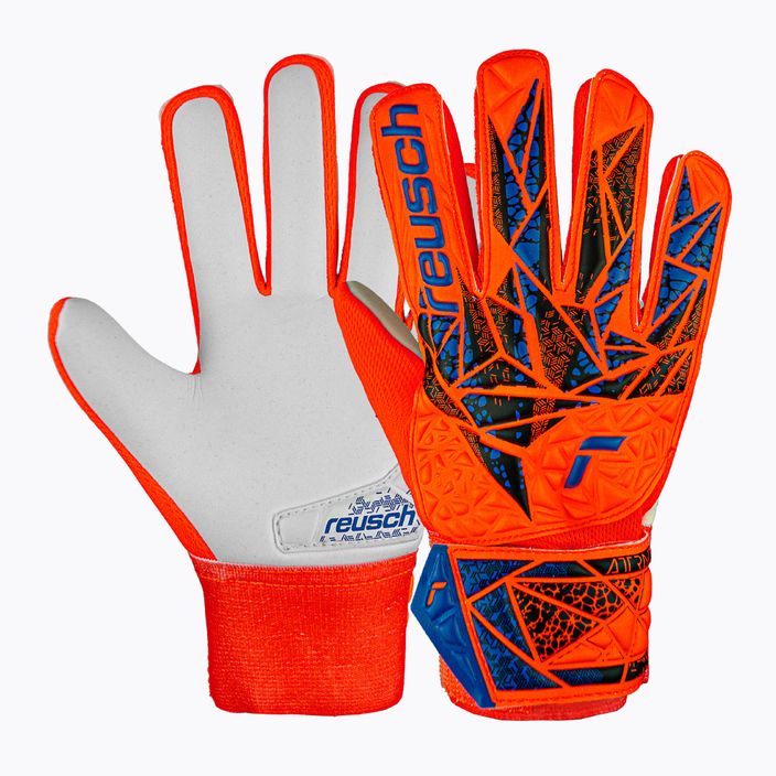 Reusch Attrakt Starter Grip goalkeeper glove hyper orng/elec blue