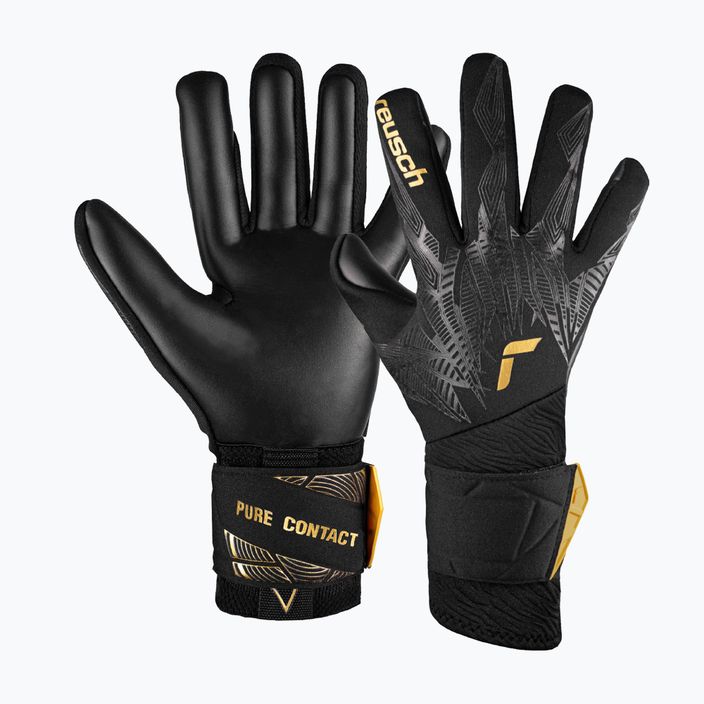 Reusch Pure Contact Infinity goalie gloves black/gold/black