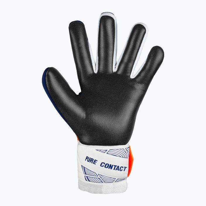 Reusch Pure Contact Silver Junior premium blue/electric orange/black children's goalkeeper gloves 3