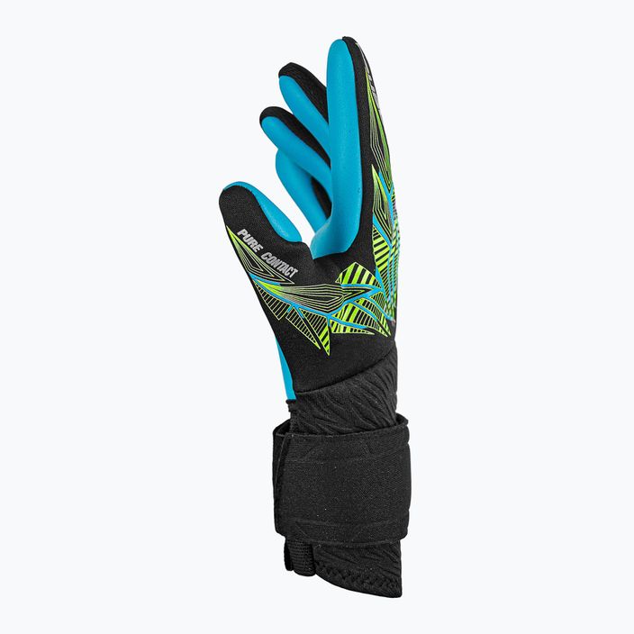 Reusch Pure Contact goalkeeper gloves Aqua black/fluo lime/aqua 5