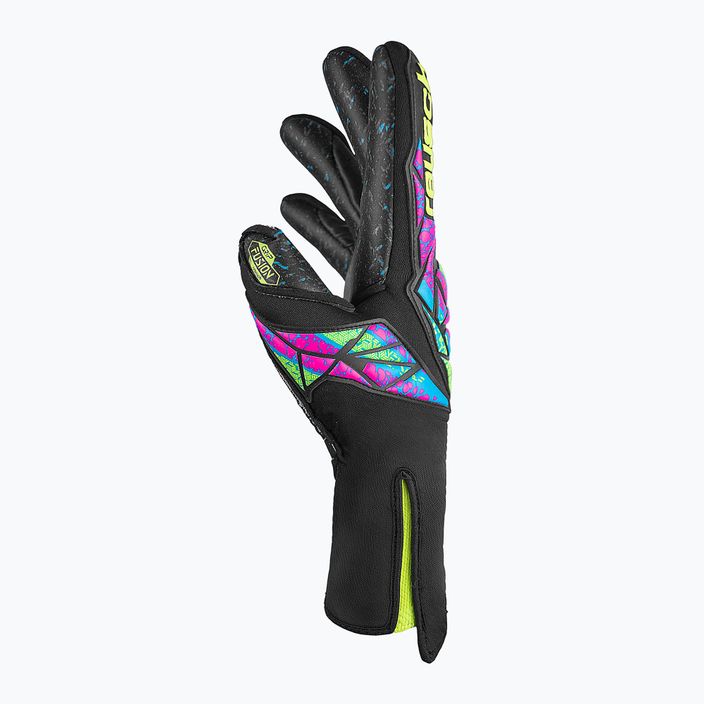 Reusch Attrakt Fusion Strapless goalkeeper gloves black/safety yellow/black 4