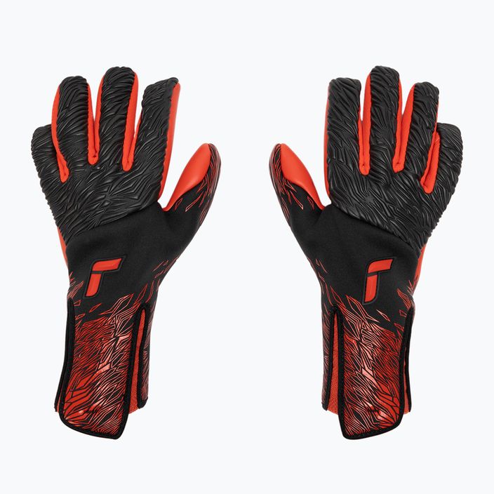 Reusch Venomous Gold X black/fiery red goalkeeper's gloves
