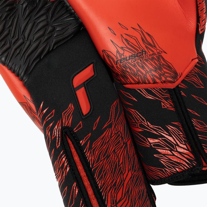 Reusch Venomous Gold X black/fiery red goalkeeper's gloves 5