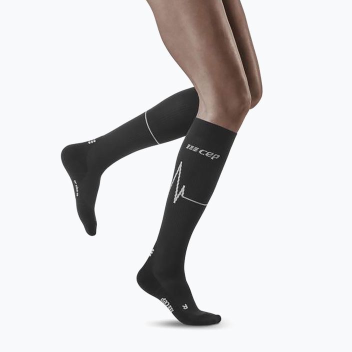CEP Heartbeat women's compression running socks black WP20KC3 4
