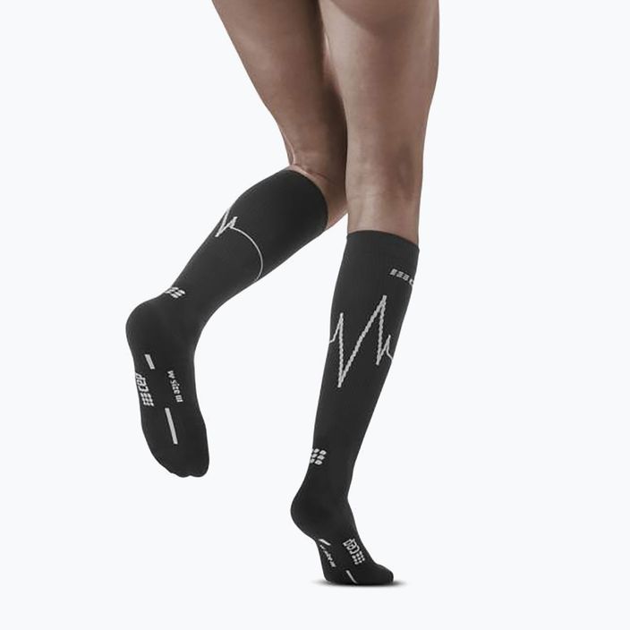 CEP Heartbeat women's compression running socks black WP20KC3 5