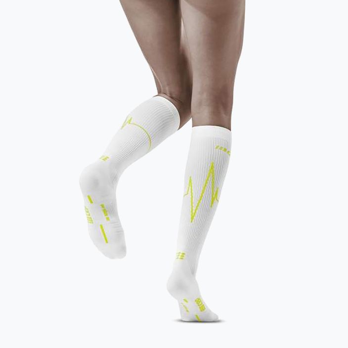 CEP Heartbeat women's compression running socks white WP20PC2 5