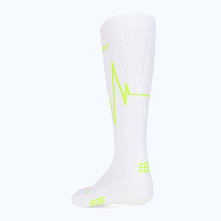 CEP Heartbeat men's compression running socks white WP30PC2 2