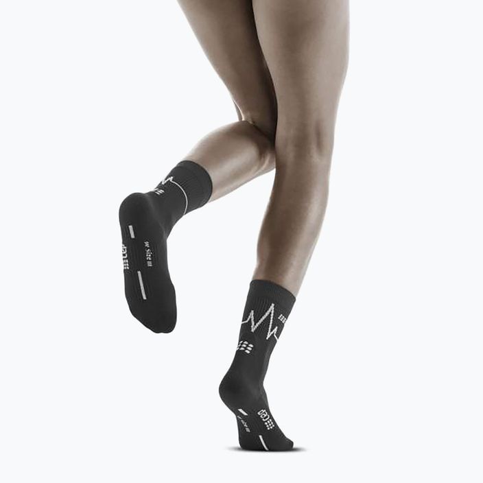 CEP Heartbeat women's compression running socks black WP2CKC2 5