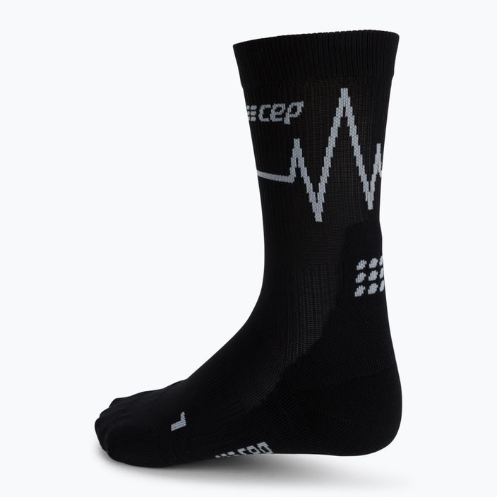 CEP Heartbeat men's compression running socks black WP3CKC2 2