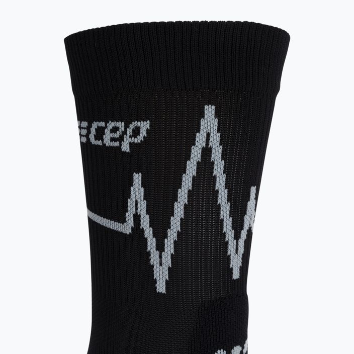 CEP Heartbeat men's compression running socks black WP3CKC2 3