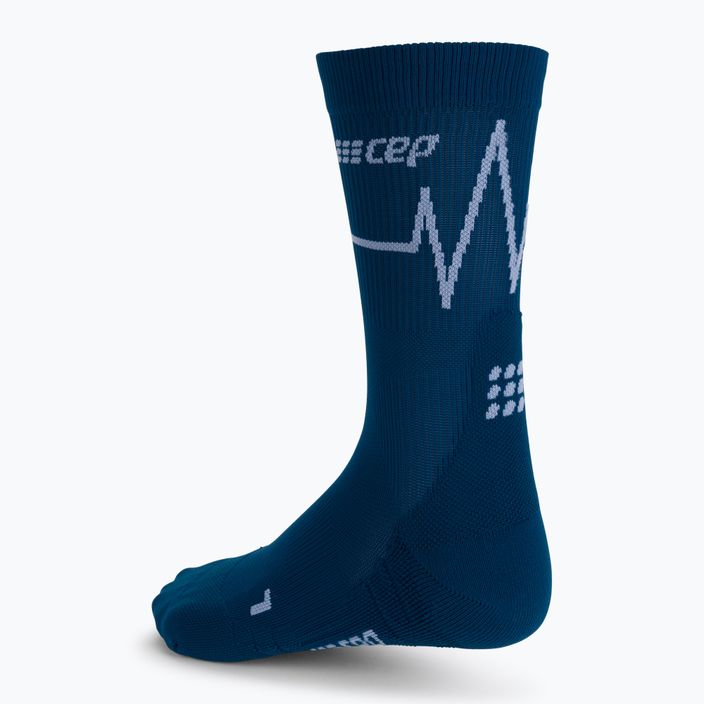CEP Heartbeat men's compression running socks blue WP3CNC2 2