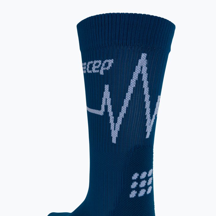 CEP Heartbeat men's compression running socks blue WP3CNC2 3