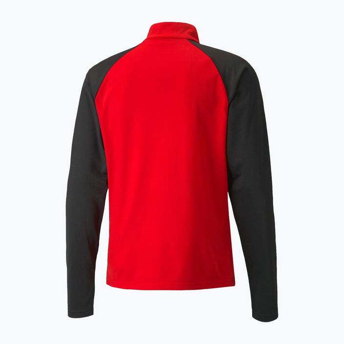 PUMA Teamliga 1/4 Zip Top football sweatshirt red/black 657236 01 7