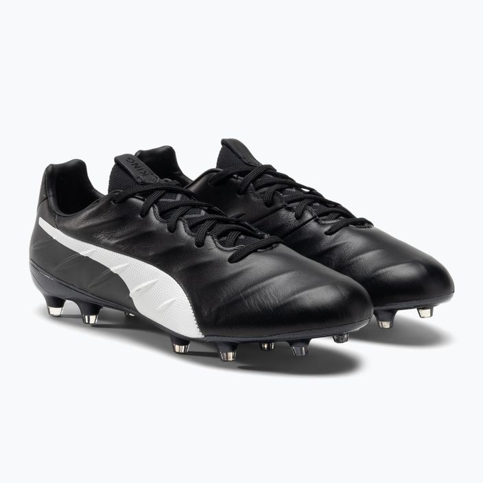 PUMA King Platinum 21 FG/AG men's football boots black and white 106478 01 4