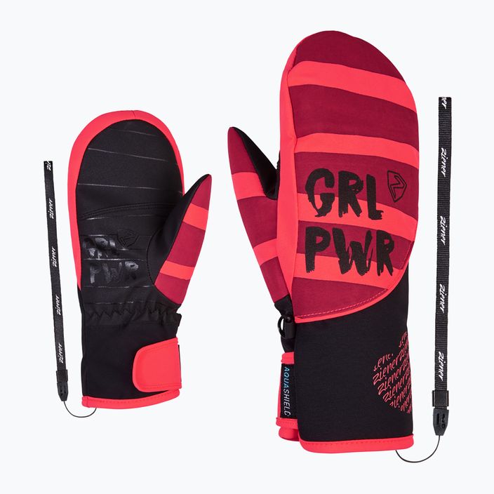 ZIENER Children's Ski Gloves Liwani AS PR Mitten red 801998 7