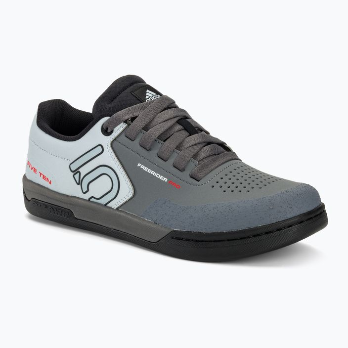 Men's platform cycling shoes adidas FIVE TEN Freerider Pro grey five/ftwr white/halo blue