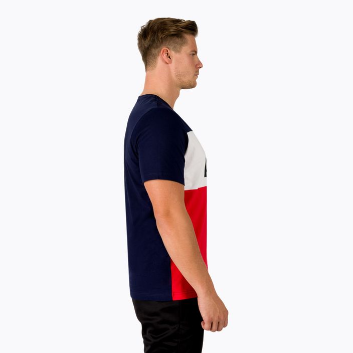 Men's training t-shirt PUMA ESS+ Colorblock Tee navy blue and red 848770 06 3